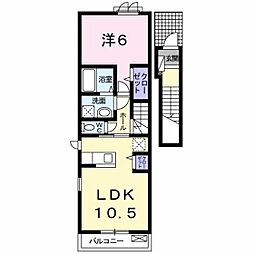 きさらぎ 1LDKの間取図画像