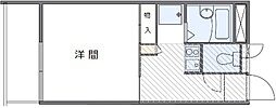 レオパレスJYOYAMA 1Kの間取図画像