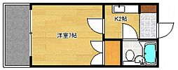 エステート山根 1Kの間取図画像