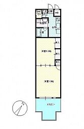 エイトバレー八丁堀 11階2Kの間取り
