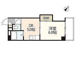 伊藤マンション 3階1DKの間取り