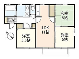 エイトトータス1番館 1階3LDKの間取り