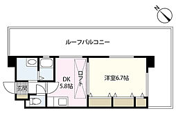 第9小谷ビル 13階1DKの間取り