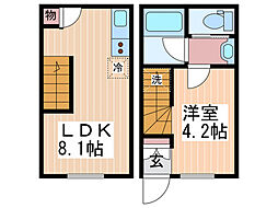 Casa Cozy 隅の浜 1階1LDKの間取り