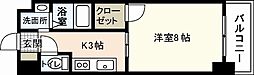セレッソイシダ 9階1Kの間取り