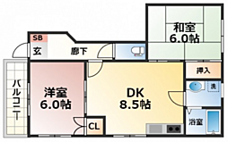 間取図画像 2LDK