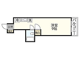 ノワール榎町 ワンルームの間取図画像