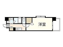 シルキーレジデンス横川 10階1Kの間取り