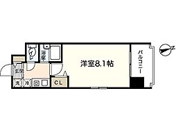 双葉ヒルズ堺町 3階1Kの間取り