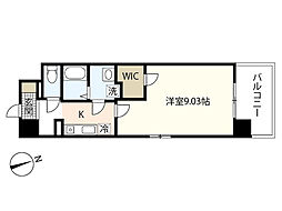 第27友建ビル 4階1Kの間取り