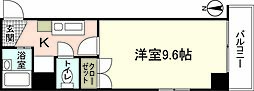 メゾン十日市 2階1Kの間取り