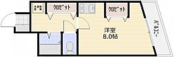 橋本ビル 1Kの間取図画像