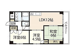 第2吉川ビル 3LDKの間取図画像