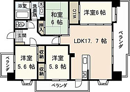 レジデンスソフィア 2階4LDKの間取り