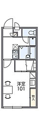 レオパレスＣｈａｍｂｒｅ　Ｓ 2階1Kの間取り