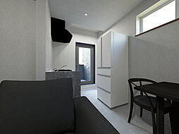 (仮称)reve西条岡町 2階ワンルームのリビング/ダイニング