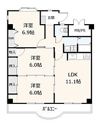 間取図画像 3LDK