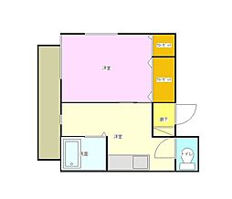 ホームオアシス光町 3階1DKの間取り