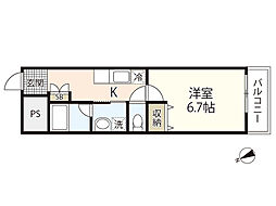 Pablo観音本町II 11階1Kの間取り