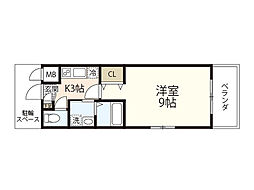 TOR1stBLD. 6階1Kの間取り