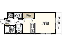MIRAI　I 2階1Kの間取り