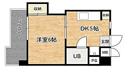 第3久保井ビル 8階1DKの間取り