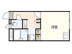 レオパレススマイル　RK 1階1Kの間取り