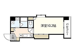 エイトバレー31 7階1Kの間取り