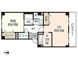 フォブール五日市駅前 3階1LDKの間取り
