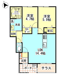 間取図画像 2LDK