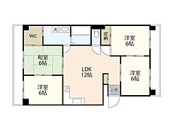 クロスデータビルNo.14 4LDKの間取図画像