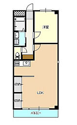 シャトーサンライズ・観音 1LDKの間取図画像