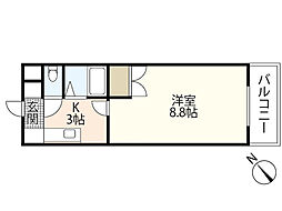 ウイル緑井 1Kの間取図画像