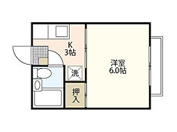 メゾン南座サイド 1Kの間取図画像