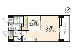 GRANDSTAGE24 1LDKの間取図画像