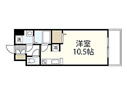 グラビスコート広島駅前通り ワンルームの間取図画像
