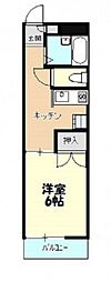 ラ・コント大塚 1Kの間取図画像