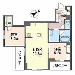 Allume 2LDKの間取図画像