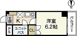 センテニアル横川 1Kの間取図画像