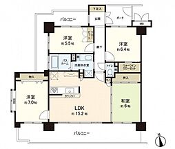 サーパス宇品西公園 4LDKの間取図画像