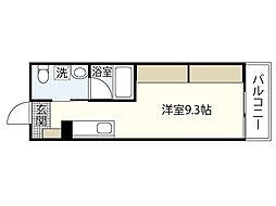 メゾンドリコリス尾長 ワンルームの間取図画像