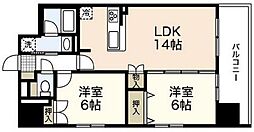 ウイング宝町セカンド 2LDKの間取図画像