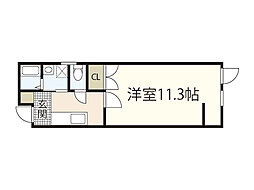 ウイング草津 1Kの間取図画像