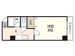 アペックスビル 1Kの間取図画像