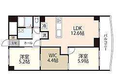 ハイタウン出汐 2LDKの間取図画像