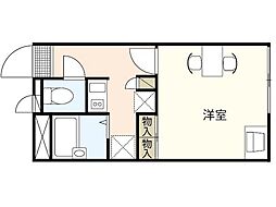 レオパレス充 1Kの間取図画像