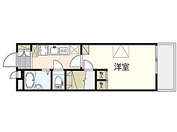 レオパレスプラスアルファ吉島 1Kの間取図画像