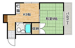 宮正商船ビル 1Kの間取図画像