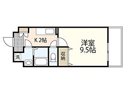 アイステージ牛田南 1Kの間取図画像