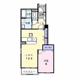 ディア・フリーデンA 1LDKの間取図画像